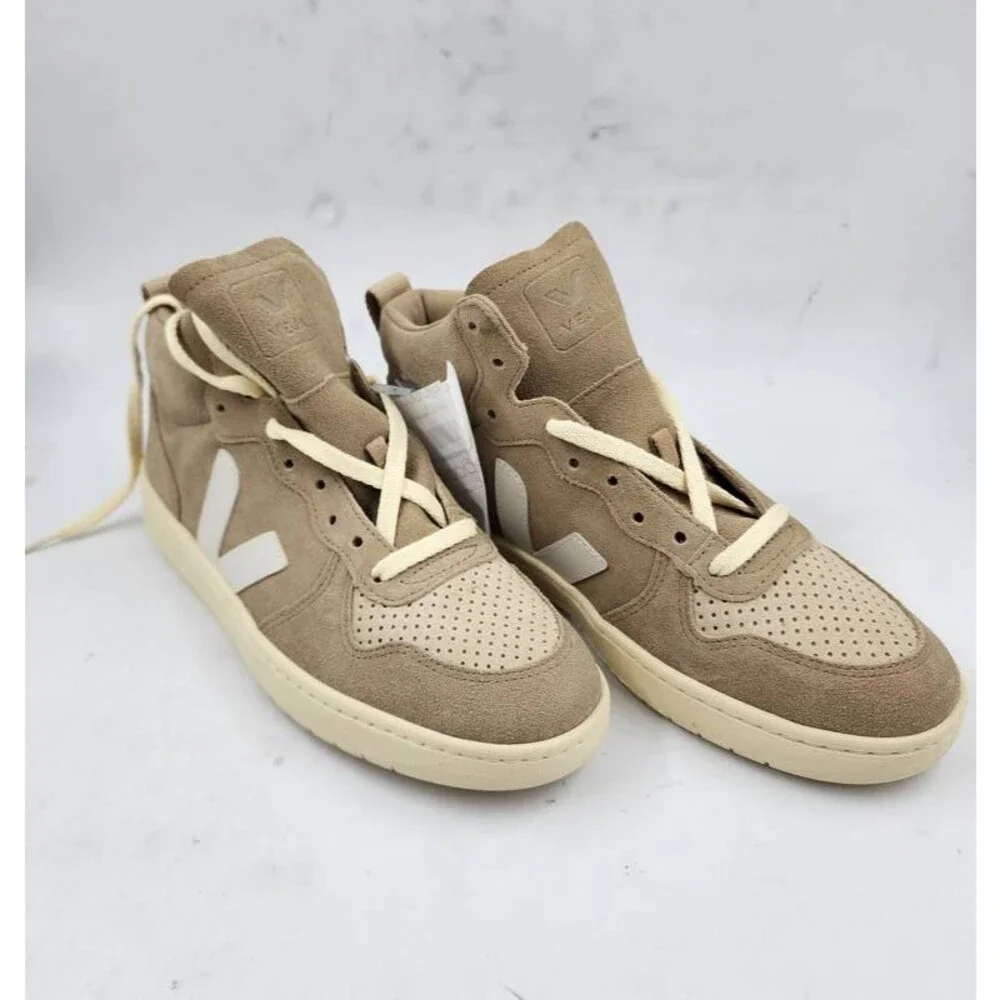 VEJA V-15 Suede Leather Sneakers Men's EU 41/US 8 Dune Pierre